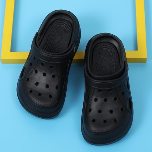 Image of FLIOZY Women's Gardener Platform Clogs Slippers Hight Heels Mules Clog Wedge Sandals Outdoor Beach Shoes