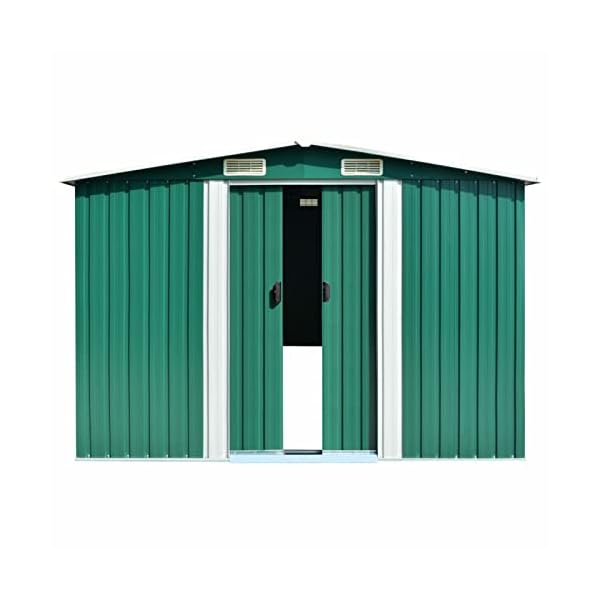 MOONAIRY Gerätehaus, Geräteschuppen, Gartenhütte, Fahrradgarage, Gartenschuppen, Gartenhã¤User & Aufbewahrung, Grün… – Bild 7