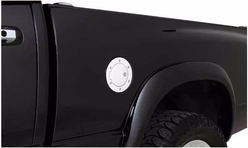 Rampage Products Locking Fuel Door Cover for Jeep Wrangler JK | Billet Style, Aluminum, Polished | 85001 | Fits 2007-2018 Jeep Wrangler JK/JKU
