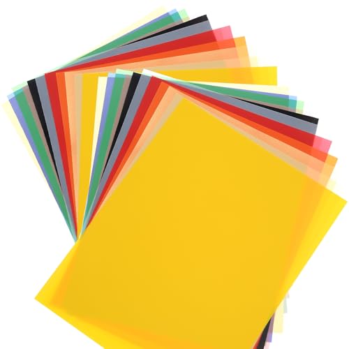 26 Blatt Transparentpapier Bunt, Pergamentpapier zum Bedrucken, Transparentpapier A4 Bastelpapier Buntpapier zum Basteln für Laternen DIY Kunst und Handwerk(13 Farben) (26)