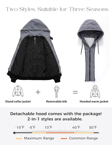 wantdo Men's Faux Leather Jacket Windproof Motorcycle Bomber Jacket Slim Fit Winter Coat with Removable Hood3