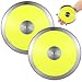 Tideme 2 Pcs 1.6 Kg Sports Training Discus, Track and Field Discus for High School Boys Girls, Reliable Nylon-Iron Built, Easy-to-Grip Anti-Slip Polished Finish, Sports Practice Discus (Yellow)