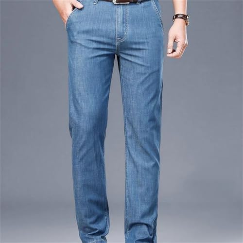 Men's Summer Fall Jeans – Business Straight Denim Pants, Work Office Casual Plus Size Trousers2