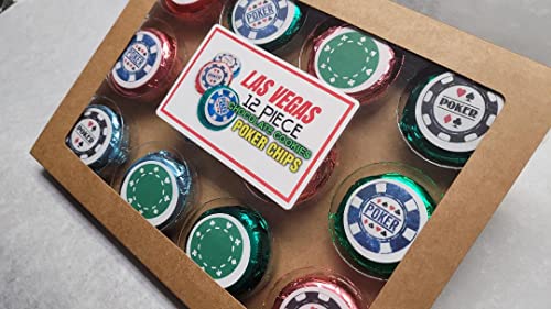Las Vegas Casino Chocolate Cookie Gift Set 12 pc Casino playing Chips - Thumbnail 6