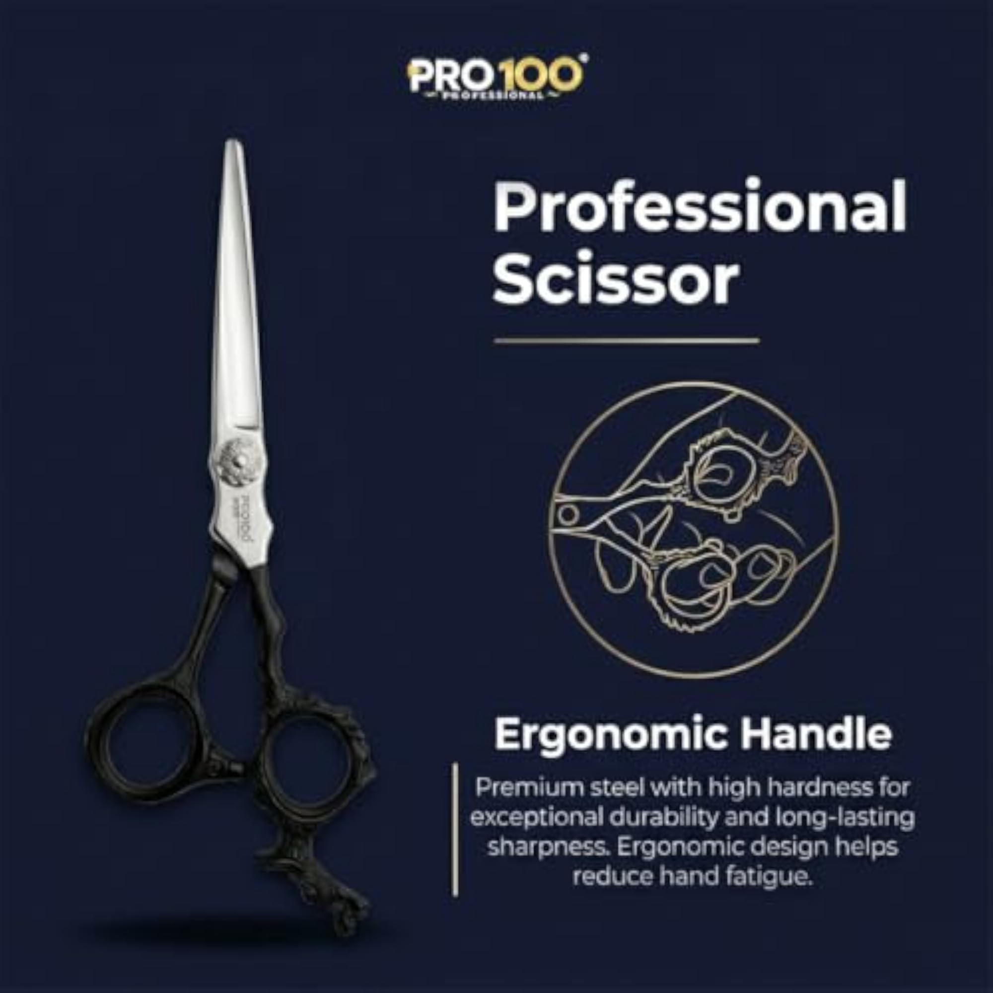 Dragon Handle Hair Cutting Scissor, 5.5 Inch Stainless Steel