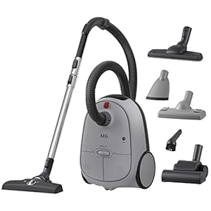 AEG 6000 Bagged Vacuum Cleaner AB61A5UG, Cleaning Made Easy with Powerful Performance, Vacuum Cleaner suitable for Pet Hair, Dust, Hard Floor and Carpet, Odour Filter, 3.5 Litres, Urban Grey