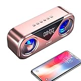 🎁 ✦ 【 Batería de litio recargable de 20 horas y 1000 mAh 】 Altavoz portátil Bluetooth integrado de 3000 mAh con batería de litio recargable que soporta hasta 20 horas de uso. Puedes disfrutar de un picnic con amigos o familiares y jugar con música desde la mañana hasta la noche. (Si no hay ninguna operación o emparejamiento en 10 minutos después de encender el altavoz, el altavoz Bluetooth se apagará automáticamente y se reserva la batería)