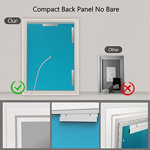 Dr.lux Bathroom Mirror With Lights 32X24 Inch, Backlit Led Bathroom Mirror Wall Mounted Vanity Mirror Large Anti-Fog Area 3000K-6000K Adjustable Auto-Off Memory Housewarming Gift #TOP5