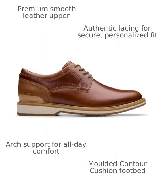 Image of Clarks Mens Monahan Plain