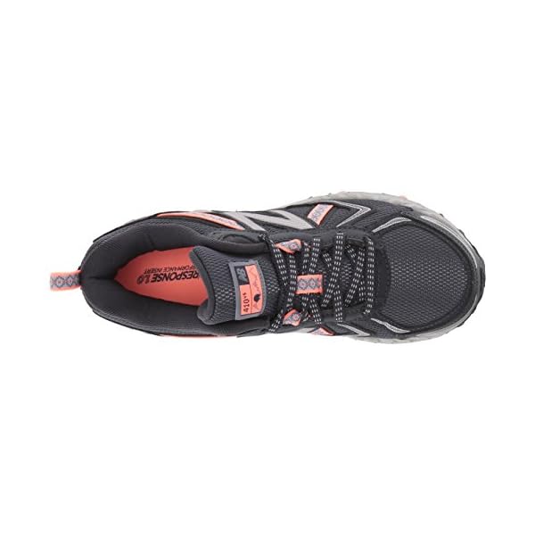 New Balance Women's 410 V5 Trail Running Shoe, Thunder/Gunmetal/Fiji, 9 M US