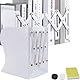 DARUITE Buchstütze, Verstellbar Buchstützen Kinder Metall Bücherhalter für Bücherregal Küche Büro Schule Bibliothek Weiß x 2 Stück