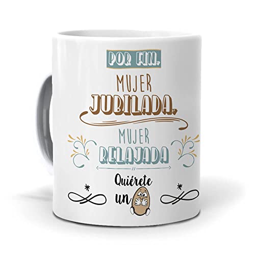 mundohuevo Taza Mujer jubilada, mujer relajada