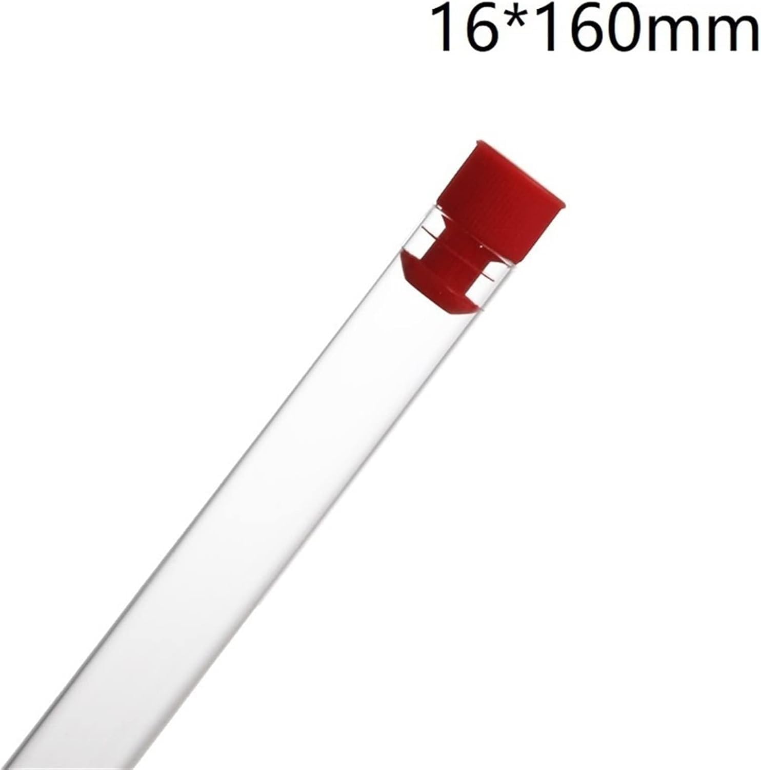 Szklana rurka Tset z plastikowym korkiem 16 * 160 mm Borokrzemian 3,3 Szklana rurka odporna na wysokie temperatury Laboratorium chemiczne Probówki hodowlane (zestaw 20 sztuk)