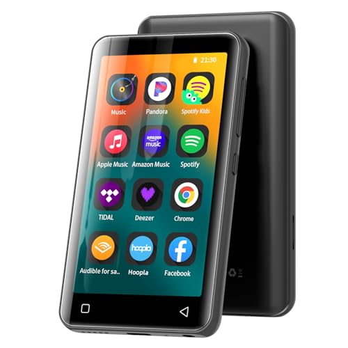 MP3 Player with Bluetooth and WiFi 80GB, innioasis MP3 Player for Kids with spotify, Spotify Kids, Pandora, Amazon Music, 4 inch Full Touch Screen Music Player, Android MP4 Player Grey