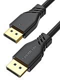 Antiinterferencias＆Transmisión Estable : Cable Display Port 1.4 8K utiliza un apantallamiento de lámina de cobre y un diseño de apantallamiento EMI de tres capas, transmite señales de audio y vídeo estables y de alta calidad, no te preocupes por los errores de imagen y audio, los artefactos y los problemas de sincronización de audio y vídeo, y proporciona una mejor experiencia audiovisual.