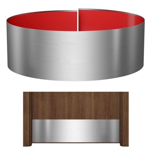 Sanbege Stainless Steel Door Kick Plate, 6" x 34" Door Push Plate, Self Adhesive Kickplate for 36" Doors Interior or Exterior (Brushed Nickel) by Sanbege - Used condition - US$15.59