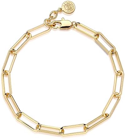 OSIANA Gold Dainty Adjustable Bracelet 18k Gold Plated with Charm Handmade Bangle