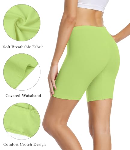 Image of wirarpa Women's Cotton Boy Shorts Underwear Anti Chafing Soft Biker Short Plus Boy Shorts Panties 4 Pack, Multicolor05-4 Pack
