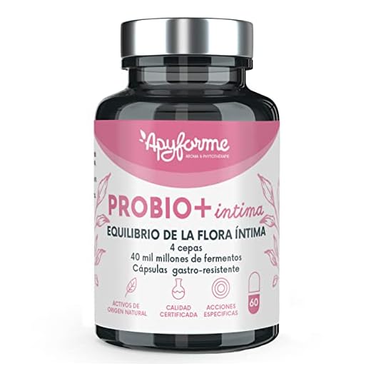 Apyforme - Probio+ Intima - Probioticos Intestinales - Regulador de Flora íntima - Hasta 40 Mil Millones de UFC/día - 4 cepas Lactobacillus Reuteri, Rhamnosus Crispatus y Acidophilus - 100 % Francés
