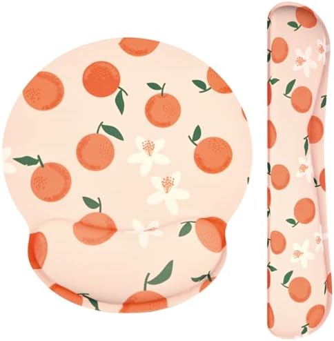 Seorsok Ergonomic Mouse Pad & Keyboard Wrist Rest Set - Grey Leopard Gaming & Office Comfort