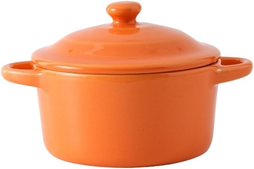Bowl Double-handled Lidded Stew Pot, Desserts, Steamed Eggs, Ceramic Bowls, Household Tableware(SKY BLUE)