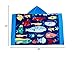 Hazure Hooded Towel for Kids, Cotton, Use for Children Bath Beach and Pool, Extra Large Size 31X51 inches, Ultra Breathable and Soft for All Seasons, Cute Cartoon Theme (Bottom Fish)