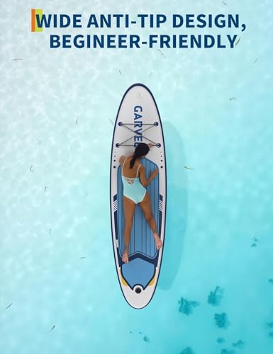 Inflatable Paddle Board for Adults, 10'6"/11" Inflatable Stand Up Paddle Board with Premium Accessories, Non-Slip EVA Deck, Ultra-Light Carry Bag, Pump, SUP Board for Adult