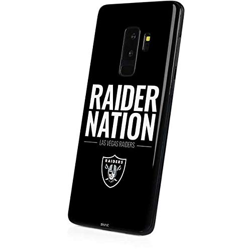 Skinit Decal Phone Skin Compatible with Samsung Galaxy S9 Plus - Officially Licensed NFL Las Vegas Raiders Team Motto Design
