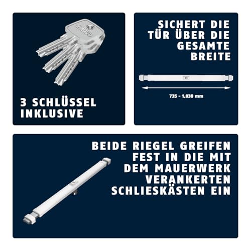 ABUS Panzerriegel PR2600 weiß, 51381, 513848