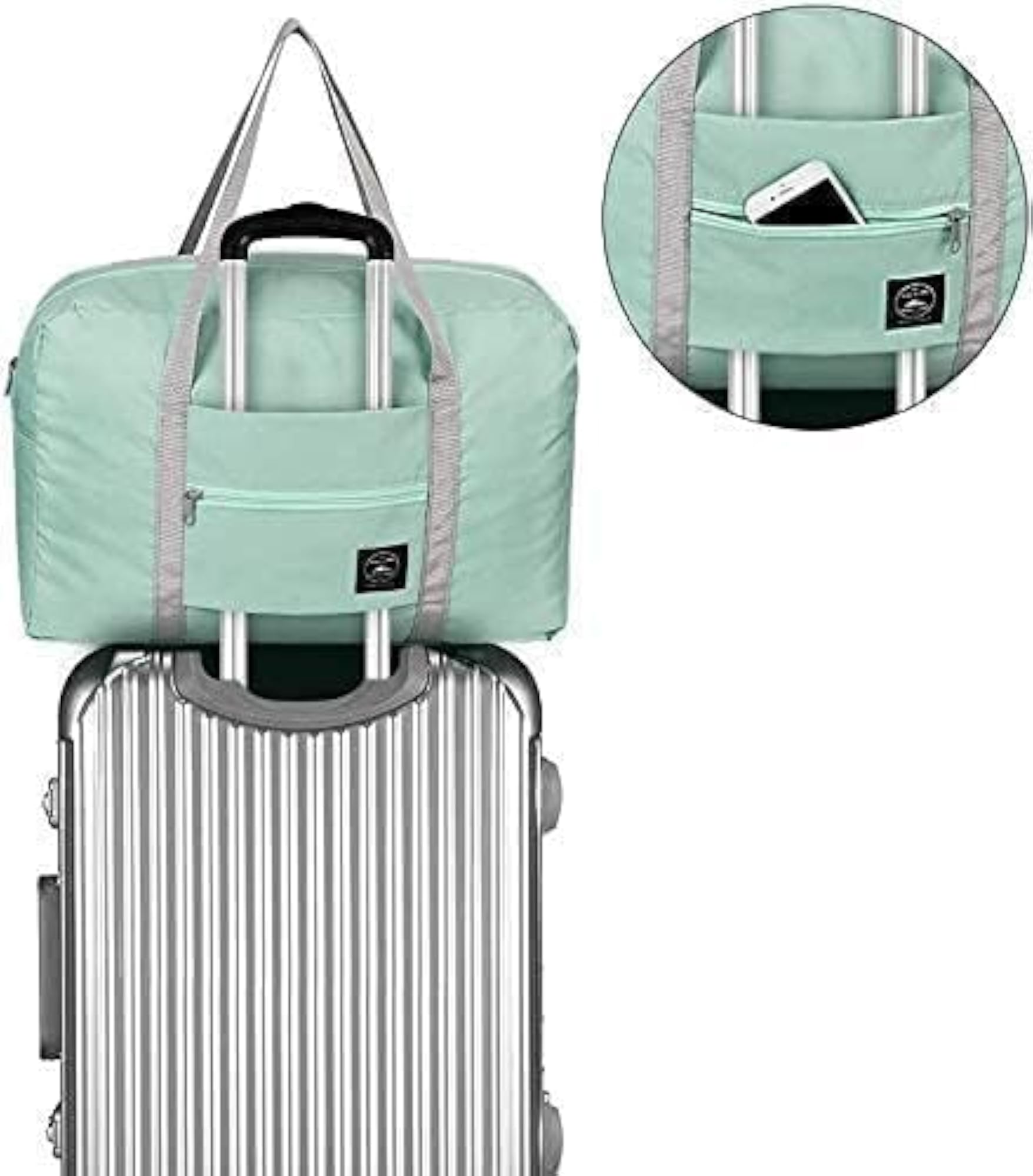 Travel Foldable Nylon Duffle Tote Bag, Lightweight Carry-On