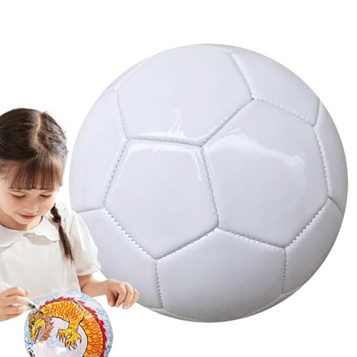 Pintar Balón De Fútbol,Bola De Fútbol Blanca para Firmas: El Tamaño De La Pelota De Fútbol Firmada 3/4/5, Haga Su Propia Pelota De Fútbol para Las Firmas, Promociones, Firma, Graduación De Cumpleaños