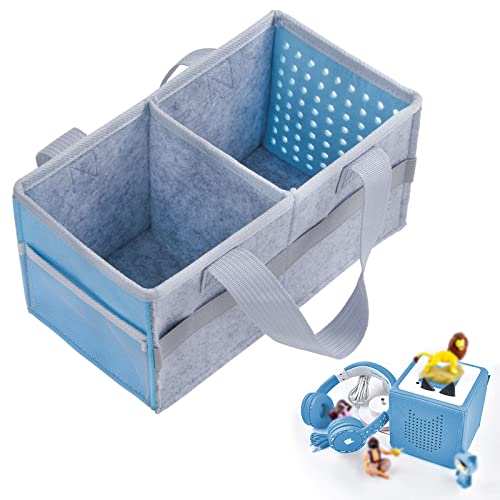Vicloon Bag for Toniebox Starter Set and Accessories Storage Bag Toniebox Audio Player Felt Organizer Bag Travel Carrying Bag with Handle for Toniebox Carrying Case Bag for Toniebox & Accessories