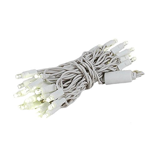 Novelty Lights 35 Light LED Christmas Mini Light Set, Outdoor Curtain Wreath Craft Bottle String Lights, Warm White, Non-Connectable, White Wire, 13.5 Feet…