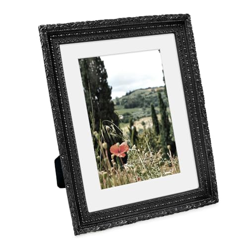 Isaac Jacobs 6x8 (Matted 4x6) Black Vintage Inspired Antique Library Frame