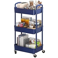 3 Tier Rolling Utility Cart met Opslag Lade en Wielen voor Medische Hotel Keuken Catering en Schoonheidssalon Bamboe Materiaal