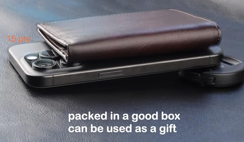 Genuine Men's Slim Leather Wallet Bifold RFID Wallet with 6 card slots, 1 currency pocket, and 1 ID windows- Brown4