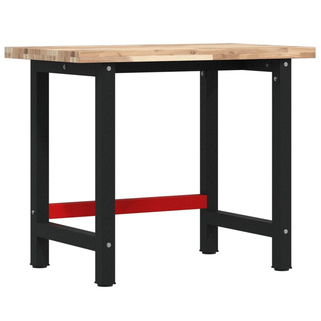 Vidaxl Workbench Wooden Work Table Work Bench Solid Wood Acacia Rectangular 8721158411792
