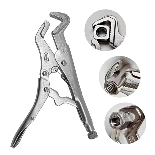 9-Inch Parrot Nose Vise Grip Plier for Sway Bar Link Removal Curved Jaw