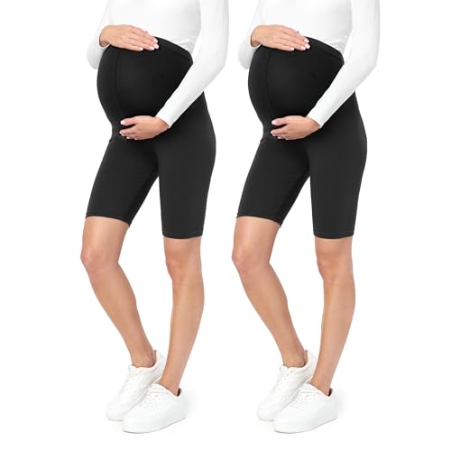 Be Mammy Damen Kurze Umstandsleggings 2er Pack Bequeme und...