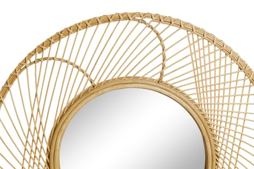 Miroir rotin 70 cm pour agrandir une petite entrée sombre - 3