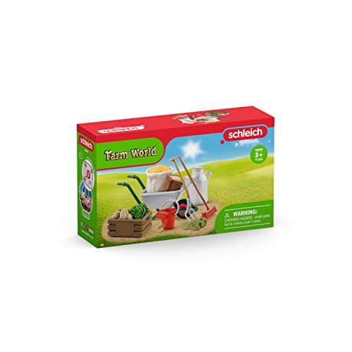 schleich FARM WORLD 42610 Bauernhof Zubehör Set für Pferde und Bauernhof Tiere, 11-Teiliges Bauernhof Lernspielzeug - Image 3