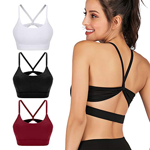Sunbaca Sutiãs espovos das mulheres Bowknot Back Tops Roupas Activewear para Yoga Gym Running Fitnes