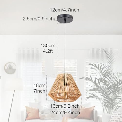 Comparativas de Lampara colgante rattan para comprar hoy. 15 Imagen adicional