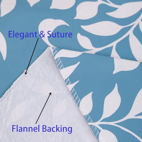 Image of Walrus Heavy Duty Vinyl Tablecloth with Flannel Backing Waterproof Oil-Proof Plastic Table Cloth Stain-Resistant Wipeable Rectangle or Square Table Cover for Indoor and Outdoor (Branch, 60X102 Inch)