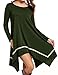 Casual Dress for Women, Meaneor Womens Long Sleeve Casual Irregular Hem Loose Tunic Shirt Dress-Christmas Gift For Her(Army Green,L)