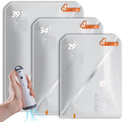 Vacbird Vacuum Seal Bags for Clothing with Rechargeable Cordless ...