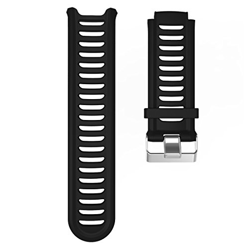 Lokeke - Correa de silicona para reloj inteligente Garmin Forerunner 910XT (silicona), color negro