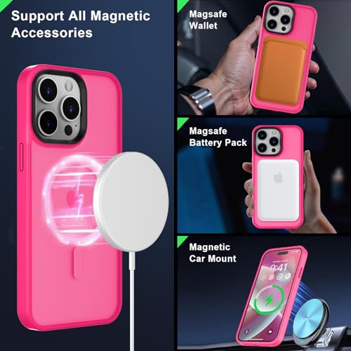 Image of MOCCA Magnetic Shockproof for iPhone 14 Pro Max Case,Hot Pink