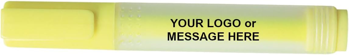 Promos On-Time 250-Qty Customized Frosted Barrel Highlighters with Your Logo or Text Imprint