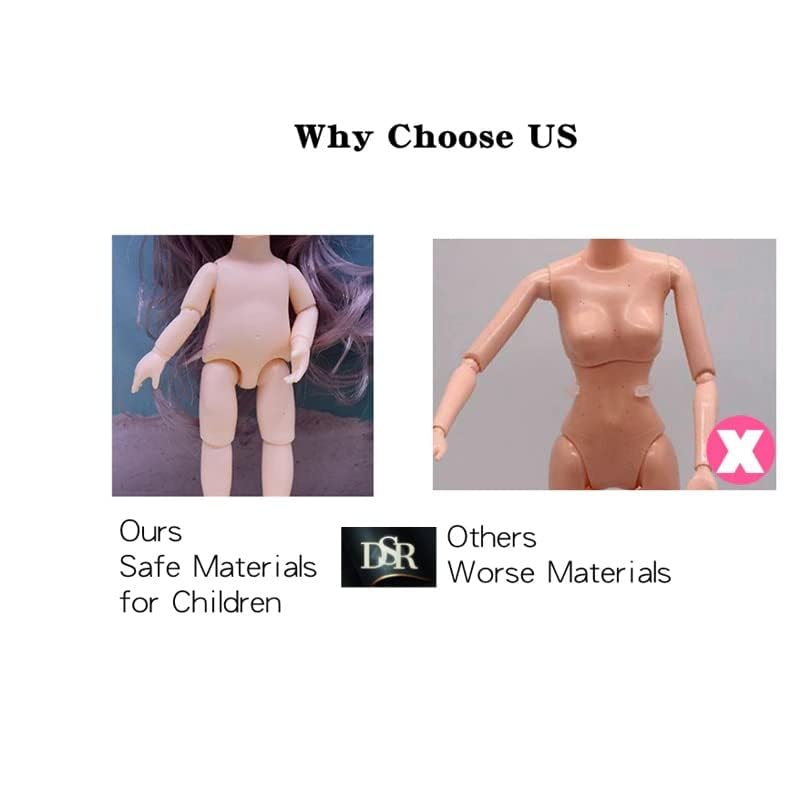 Image of DSR 30 CM Joint Movable Doll for Kids | Sound Playing Toy | Beautiful Frock | Same Color Delivered (M /White Black)